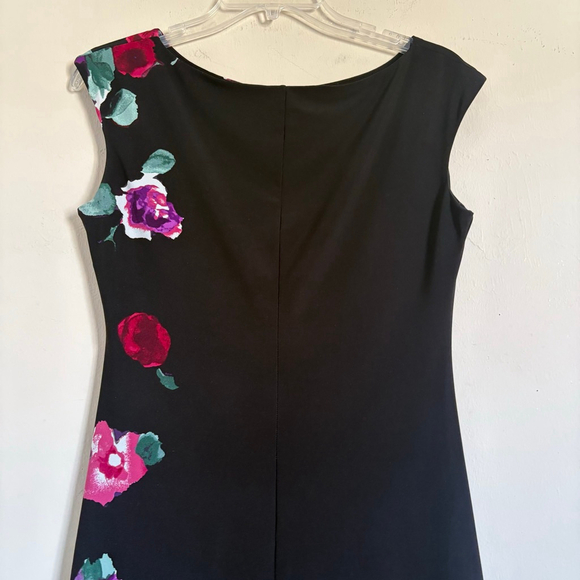 Women's Lauren Ralph Lauren Petites Black Floral Sheath Dress 10P - Picture 8 of 13